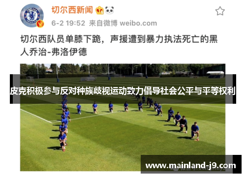 皮克积极参与反对种族歧视运动致力倡导社会公平与平等权利 皮克积极参与反对种族歧视运动致力倡导社会公平与平等权利